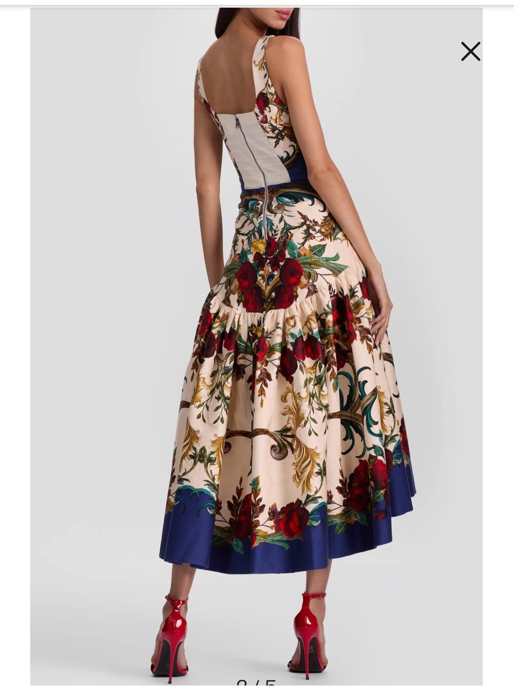 Alice + Olivia Gilded Rose Baroque High-Low Diana Dress 2 NEW - Picture 3 of 7